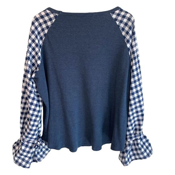 Suzanne Betro Ruffle Sleeve Raglan - Picture 5 of 8